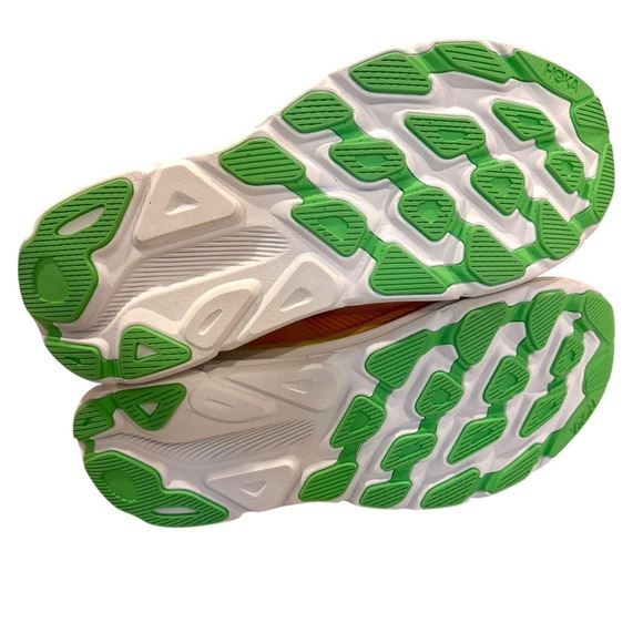 HOKA Clifton 9 Men’s Orange and Green Running Shoes Sneakers - Picture 7 of 13
